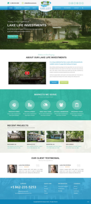 Web Design by pb for Lake Life Investments, LLC | Design: #12424168