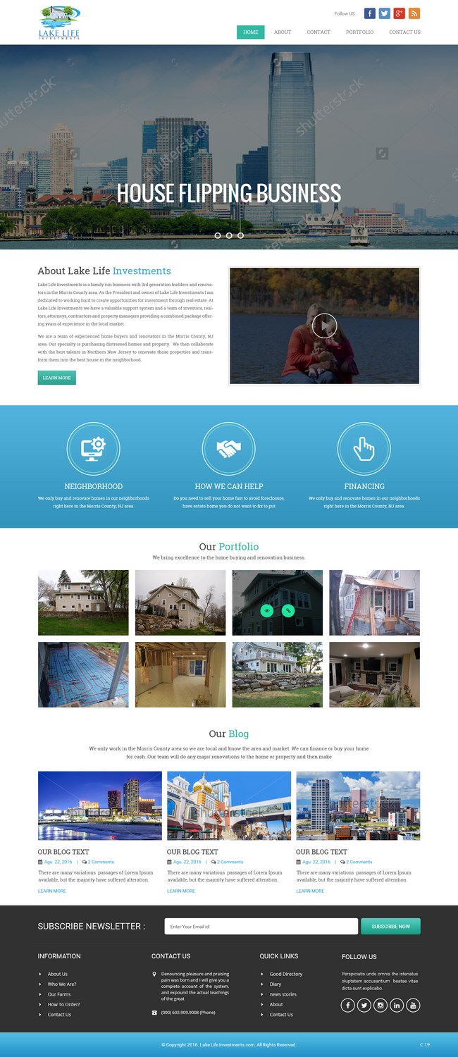 Web Design by pb for Lake Life Investments, LLC | Design #12438546