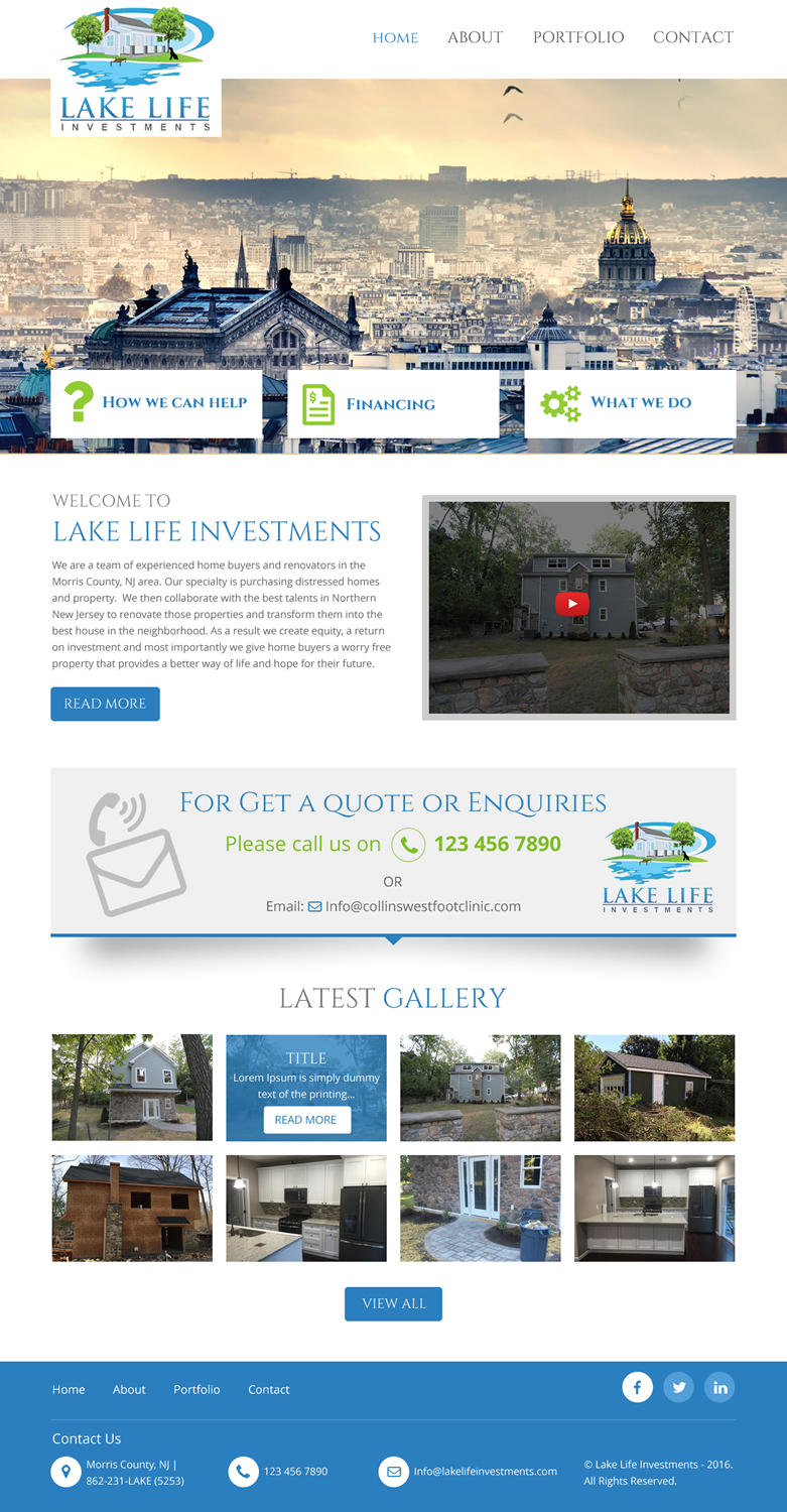Web Design by rightway for Lake Life Investments, LLC | Design #12411163