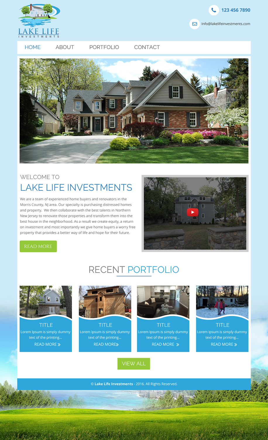 Web Design by rightway for Lake Life Investments, LLC | Design #12411184