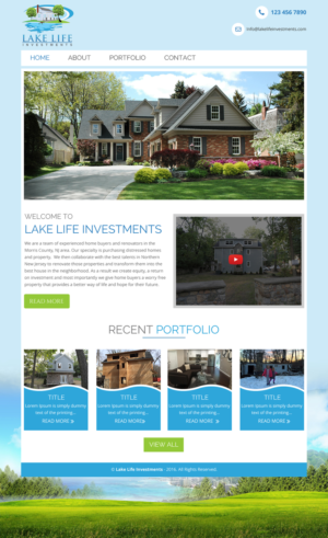 Web Design by rightway for Lake Life Investments, LLC | Design: #12411184