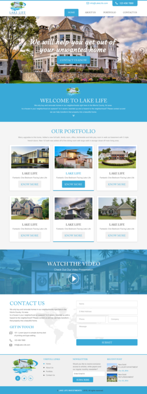Web Design by rightway for Lake Life Investments, LLC | Design: #12411221