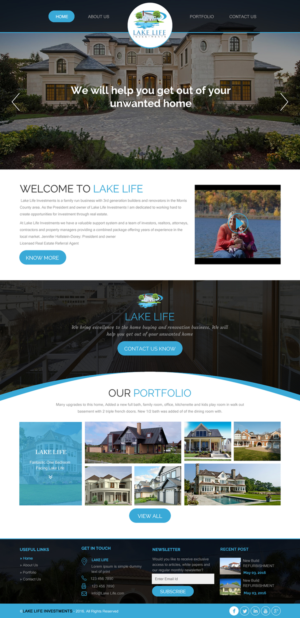 Web Design by rightway for Lake Life Investments, LLC | Design: #12411245