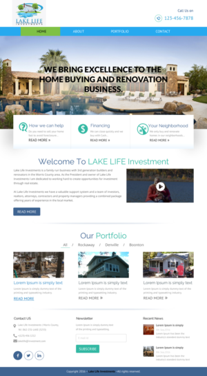 Web Design by rightway for Lake Life Investments, LLC | Design: #12411263