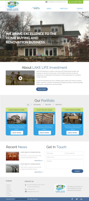 Web Design by rightway for Lake Life Investments, LLC | Design: #12411278