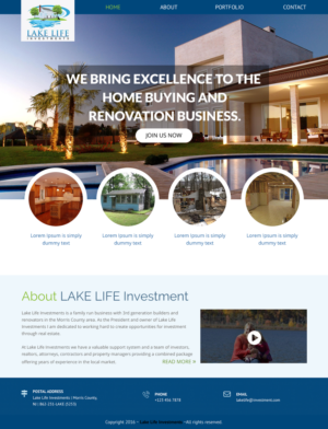 Web Design by rightway for Lake Life Investments, LLC | Design: #12411295