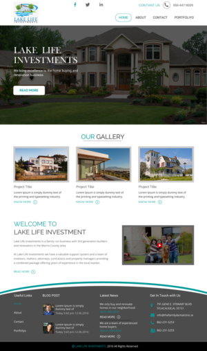Web Design by rightway for Lake Life Investments, LLC | Design: #12411330