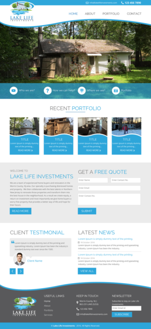 Diseño Web por rightway para Lake Life Investments, LLC | Diseño: #12491619