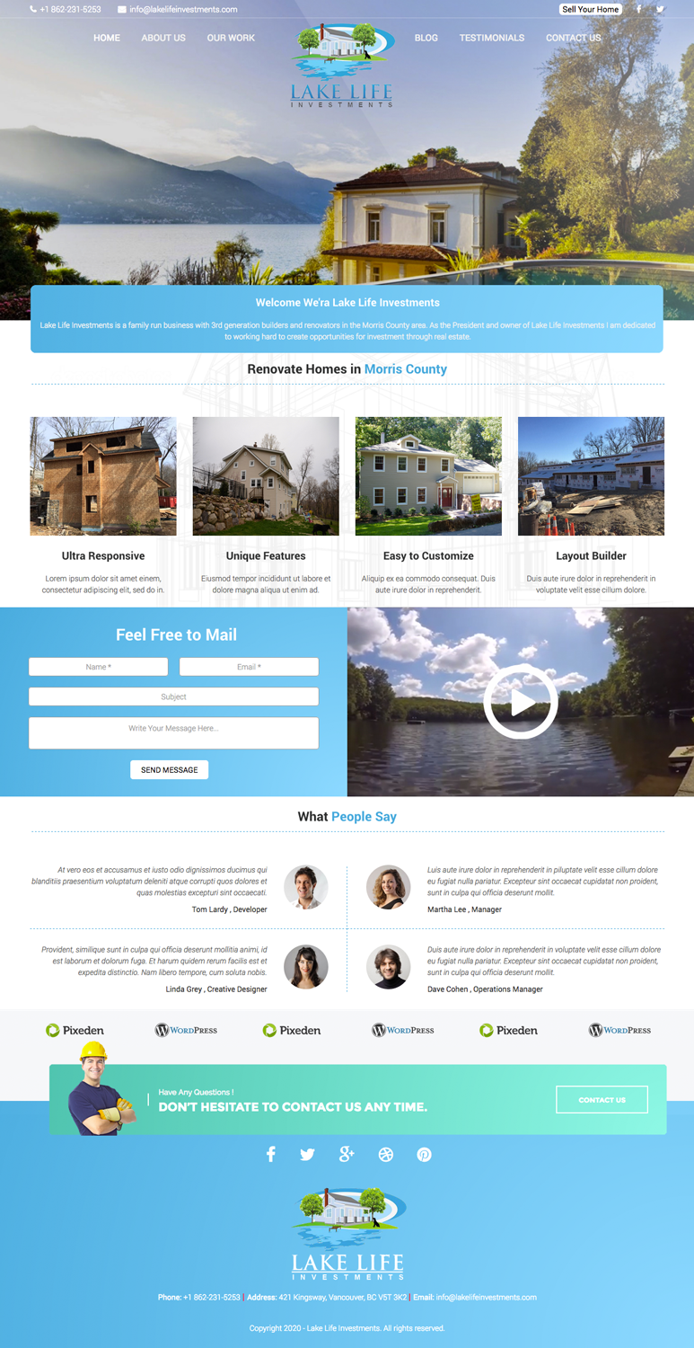 Web Design by cCopilot for Lake Life Investments, LLC | Design #12422529