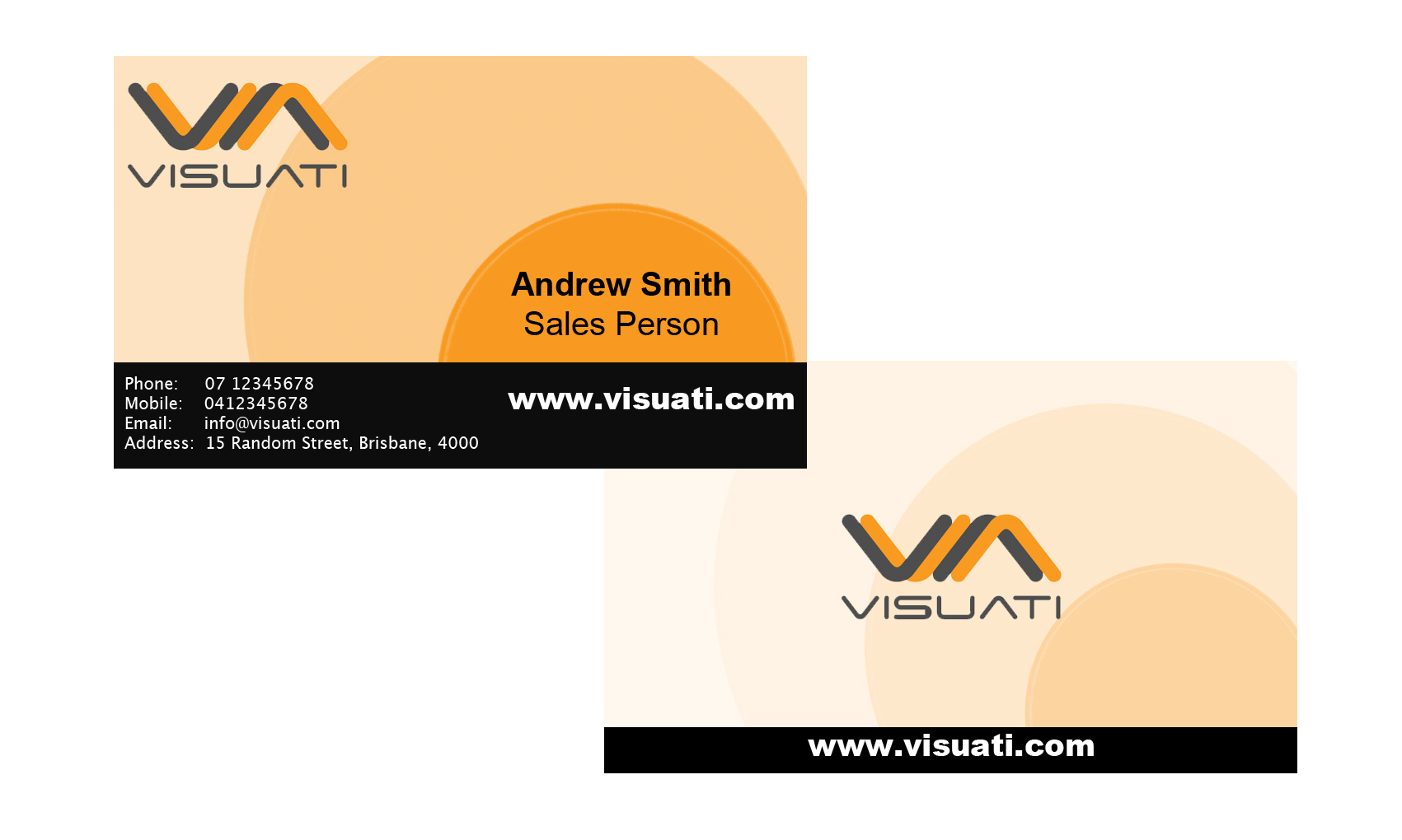 Business Card Design by John Pallasigue Web and Graphic Design for Visuati | Design #30820