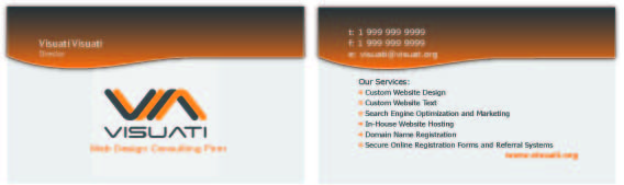 Visitenkarten-Design von Riil Creations für Visuati | Design #29374