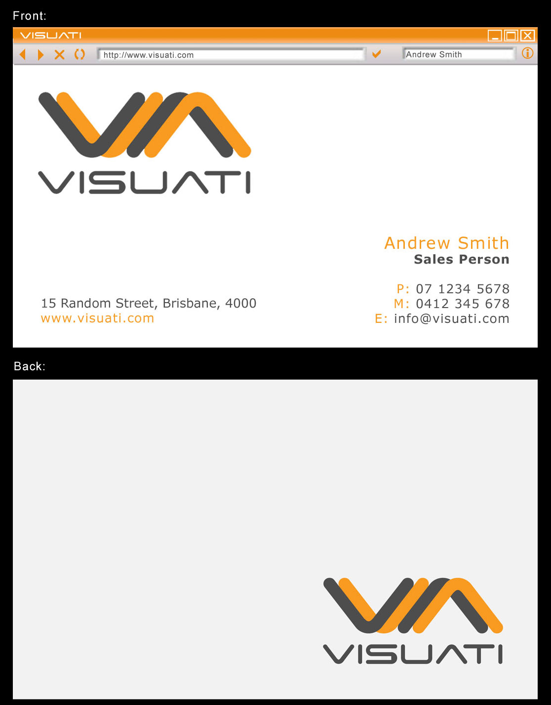 Business Card Design by KK'z for Visuati | Design #30423