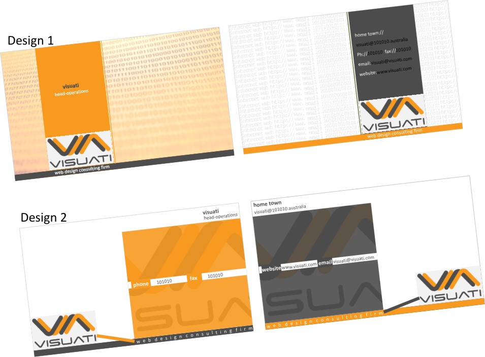 Business Card Design by creative designer for Visuati | Design #29473