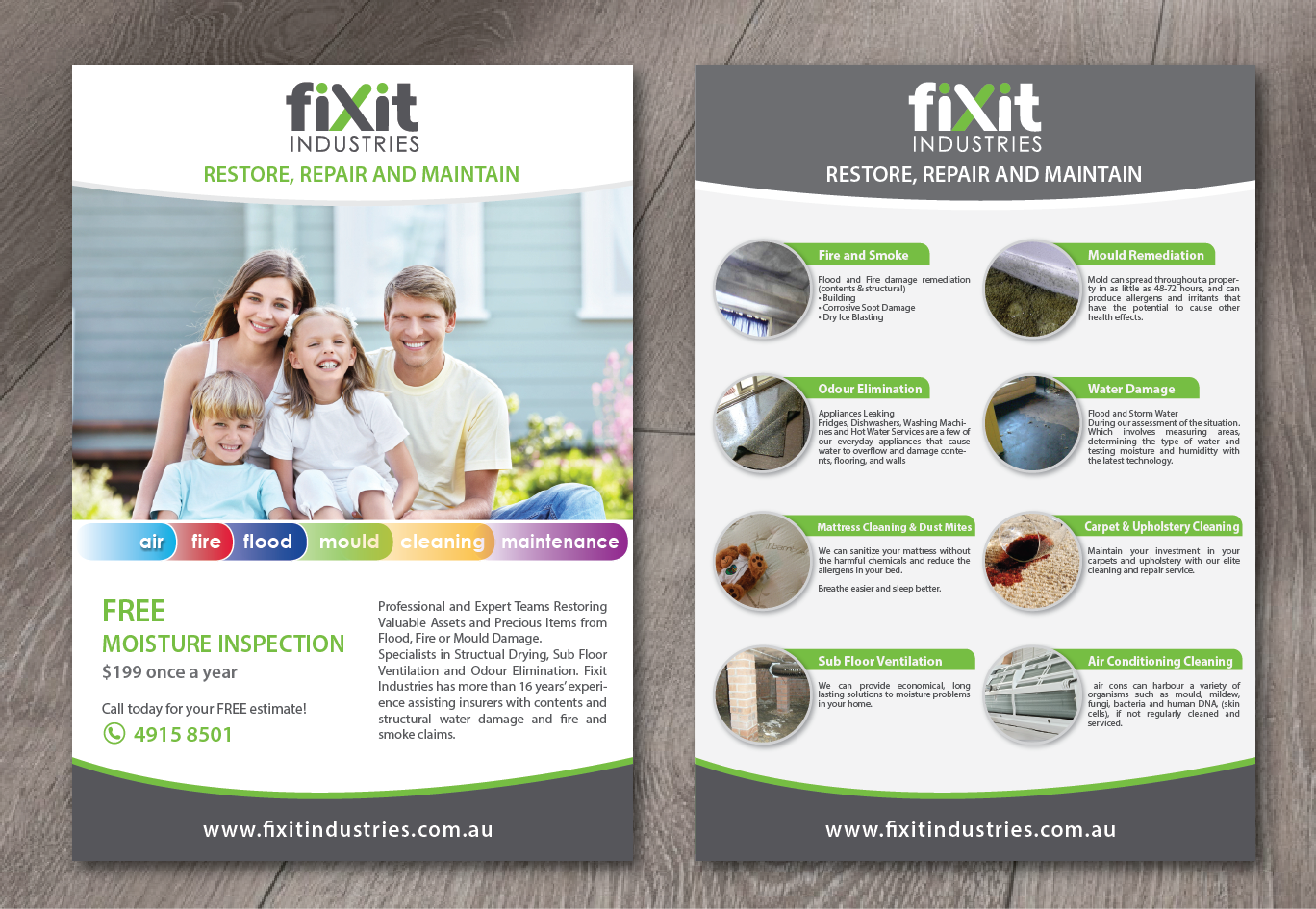 Flyer Design by alex989 for Fixit Industries | Design #12419373
