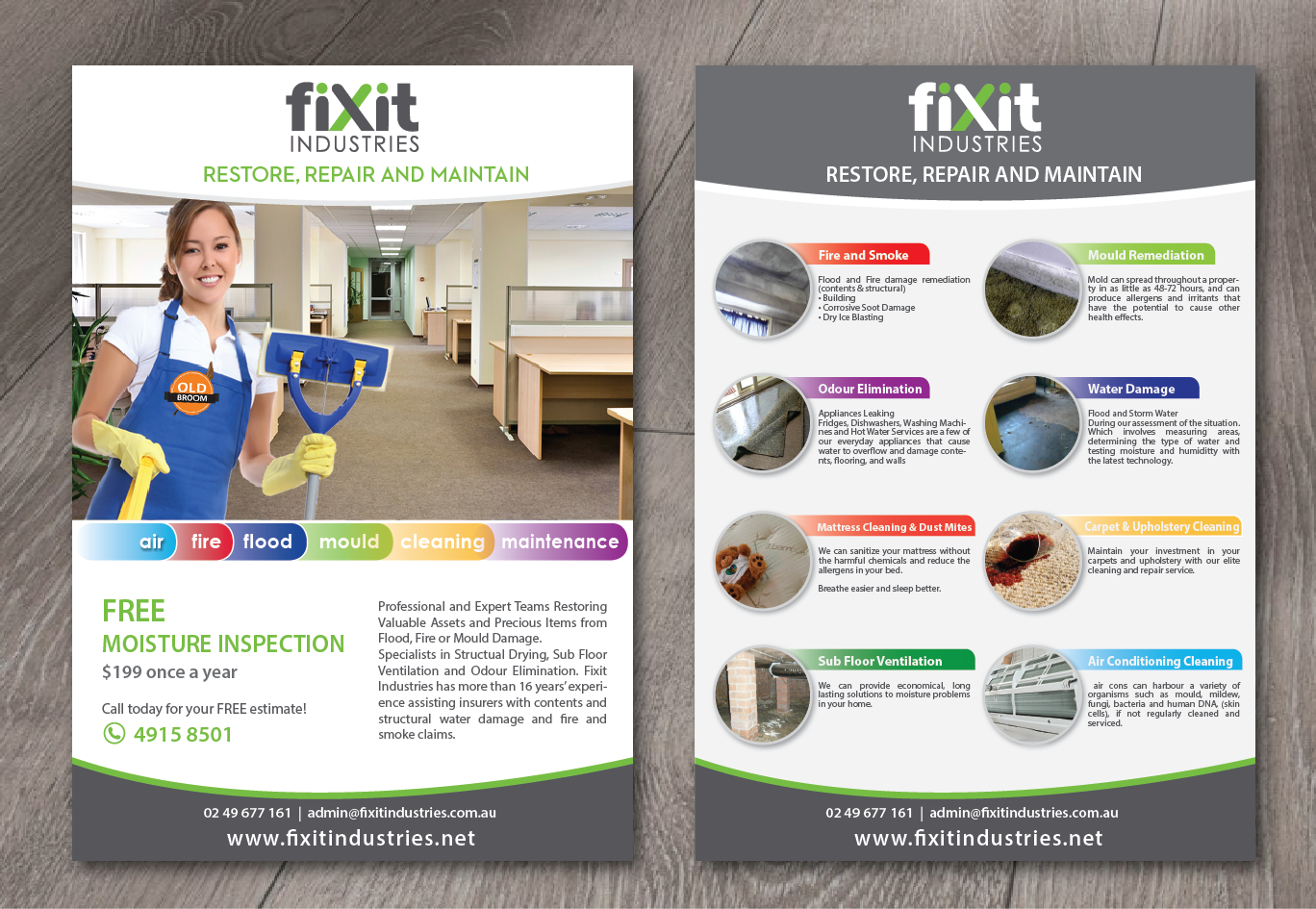 Flyer Design by alex989 for Fixit Industries | Design #12479673