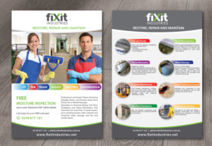 Flyer Design by alex989 for Fixit Industries | Design: #12491879