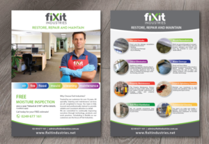 Flyer Design by alex989 for Fixit Industries | Design: #12541306