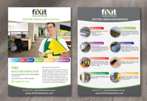 Flyer Design by alex989 for Fixit Industries | Design: #12541307