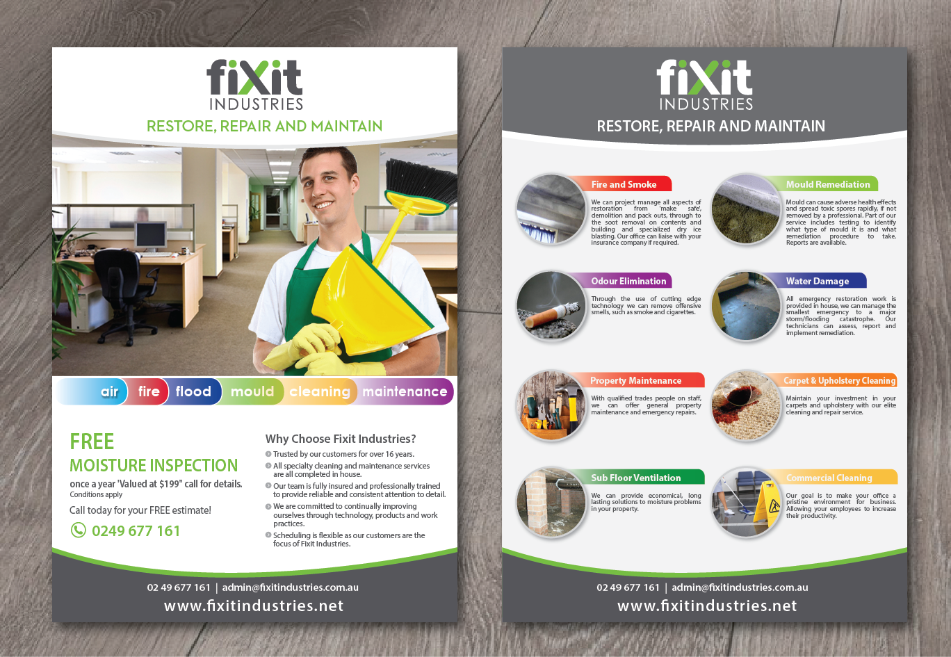 Flyer Design by alex989 for Fixit Industries | Design #12551329
