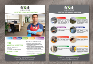Flyer Design by alex989 for Fixit Industries | Design: #12562731