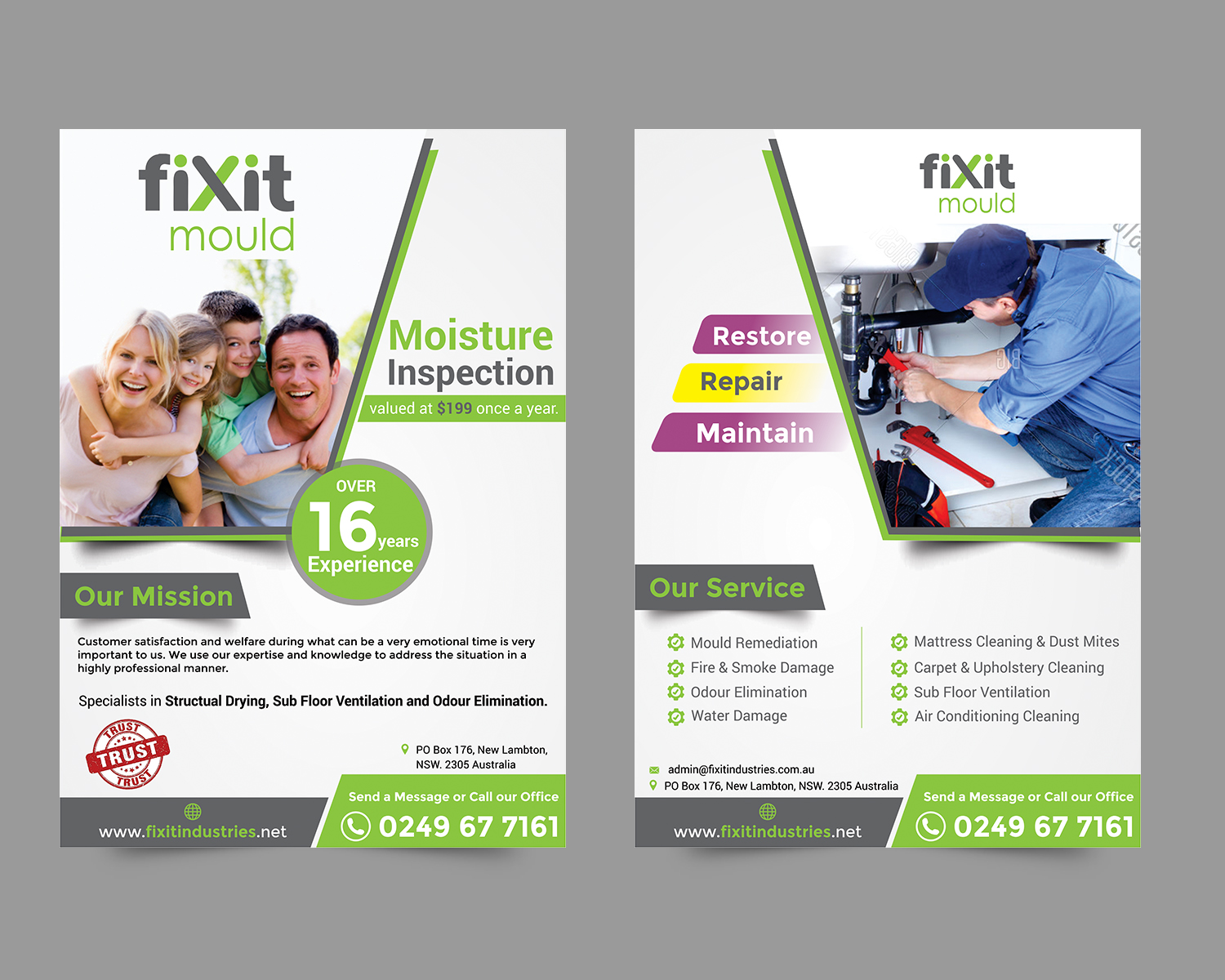 Diseño de Flyer por ecorokerz para Fixit Industries | Diseño #12421809