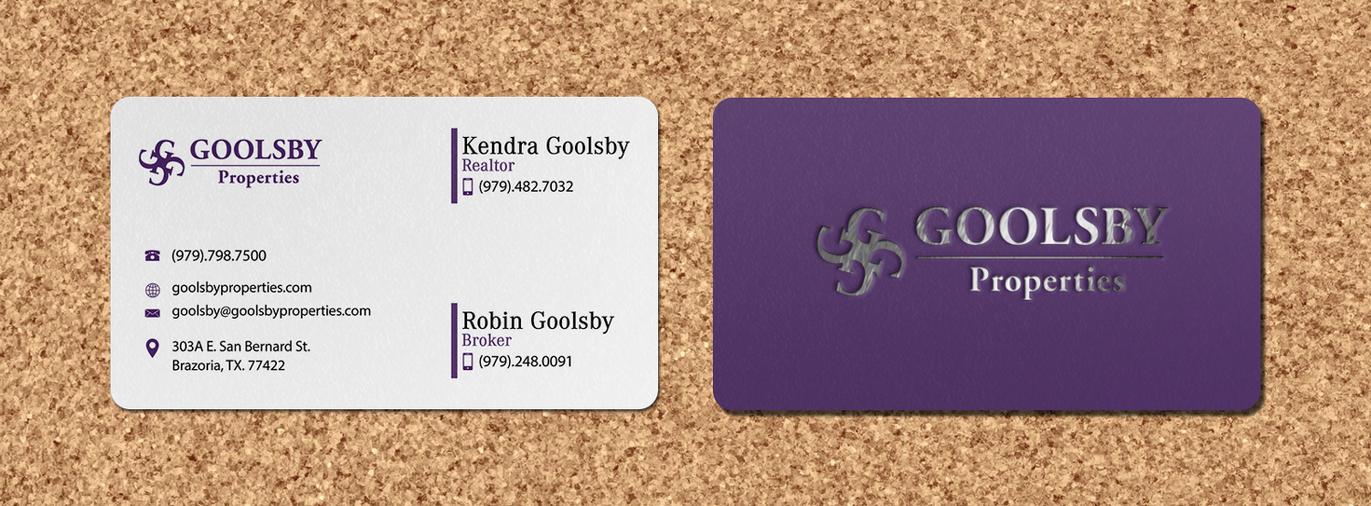 Business Card Design by Riz' for Goolsby Properties | Design #12410881