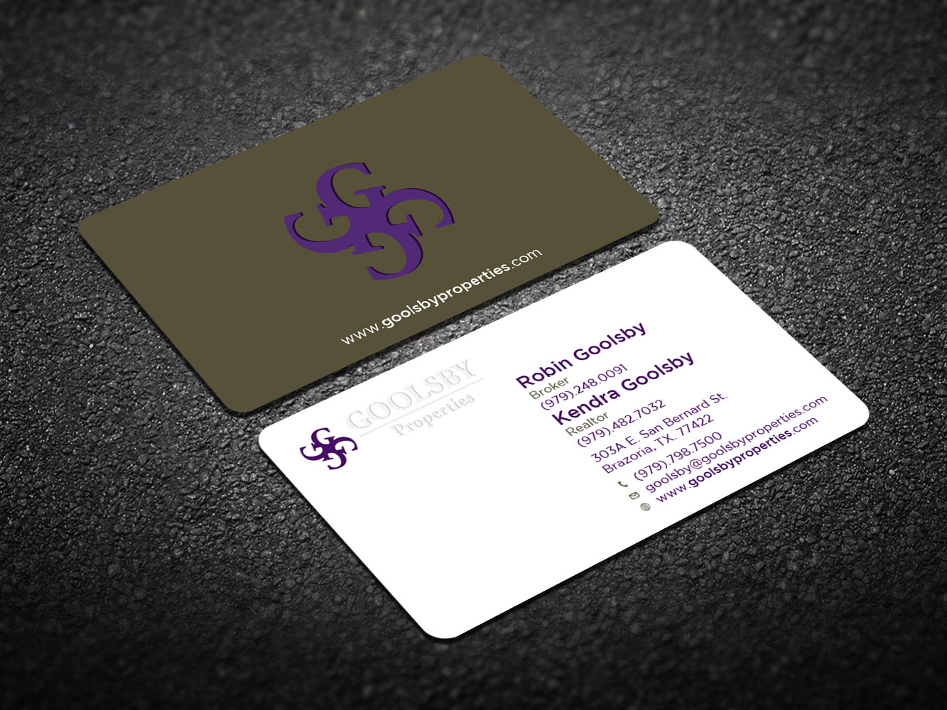 Diseño de Tarjeta de Presentación por Verified artistry para Goolsby Properties | Diseño #12407951