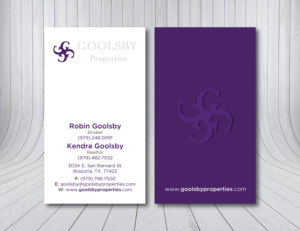 Business Card Design by Verified artistry (Design garden) for Goolsby Properties | Design: #12407952