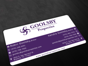Visitenkarten-Design von EWS Webs für Goolsby Properties | Design #12421235