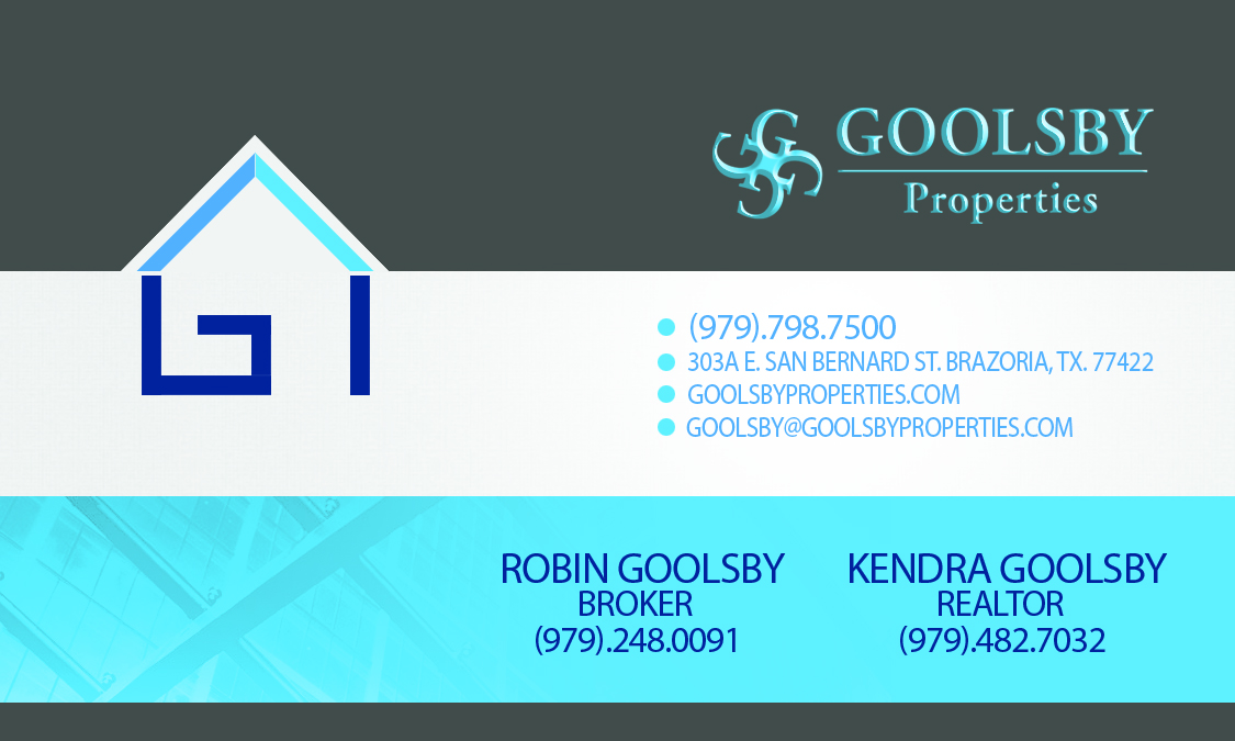 Business Card Design by diezzer for Goolsby Properties | Design #12409263