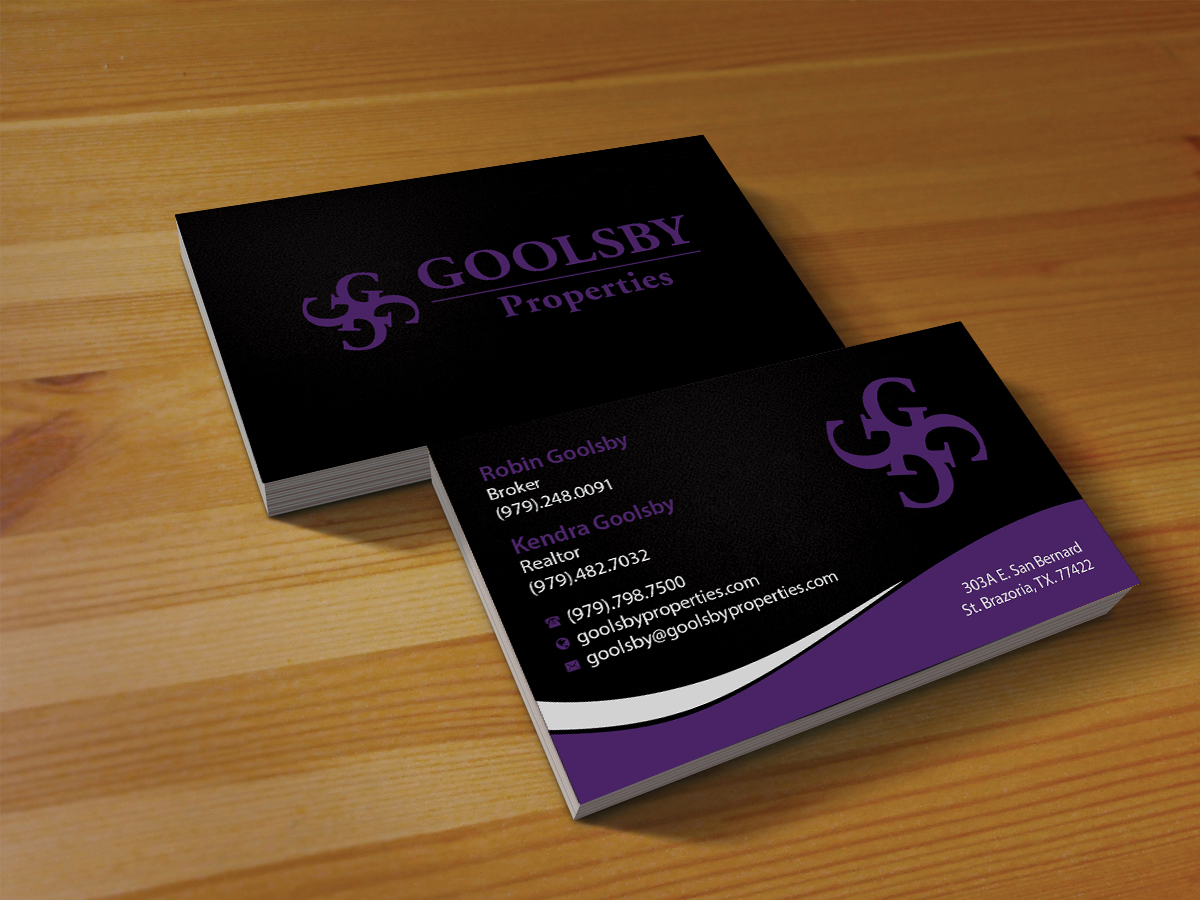 Business Card Design by Creations Box 2015 for Goolsby Properties | Design #12412842