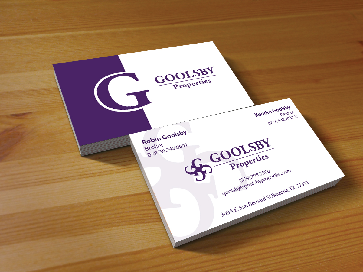 Business Card Design by Creations Box 2015 for Goolsby Properties | Design #12414241