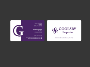 Business Card Design by Creations Box 2015 for Goolsby Properties | Design: #12414242