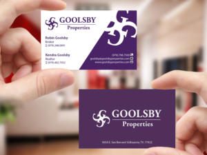 Business Card Design by Creations Box 2015 for Goolsby Properties | Design: #12414244