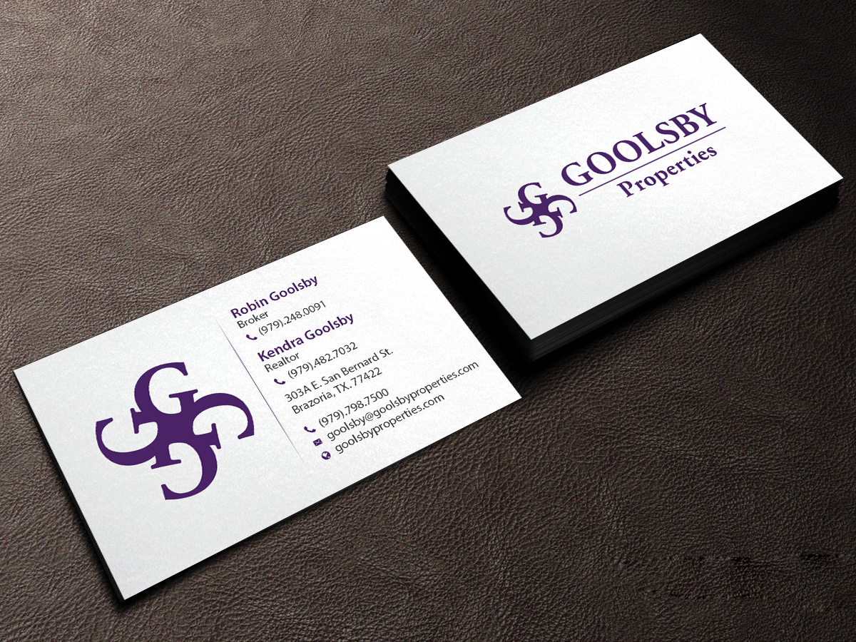 Business Card Design by Creations Box 2015 for Goolsby Properties | Design #12414247