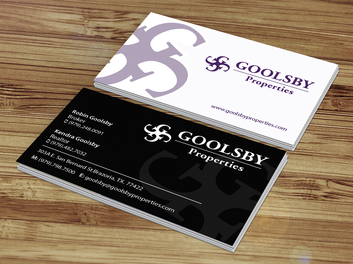 Business Card Design by Creations Box 2015 for Goolsby Properties | Design #12414248