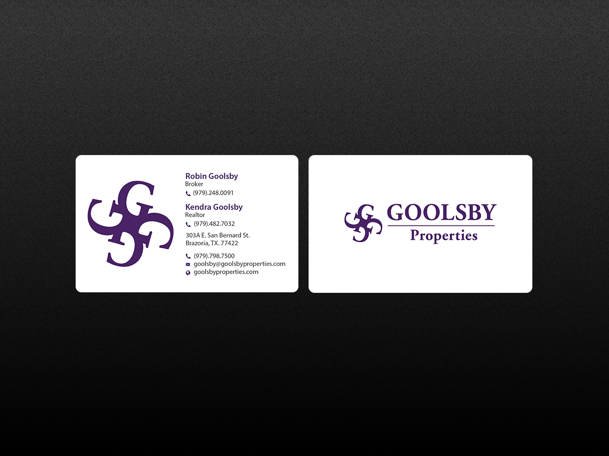 Business Card Design by Creations Box 2015 for Goolsby Properties | Design #12414249