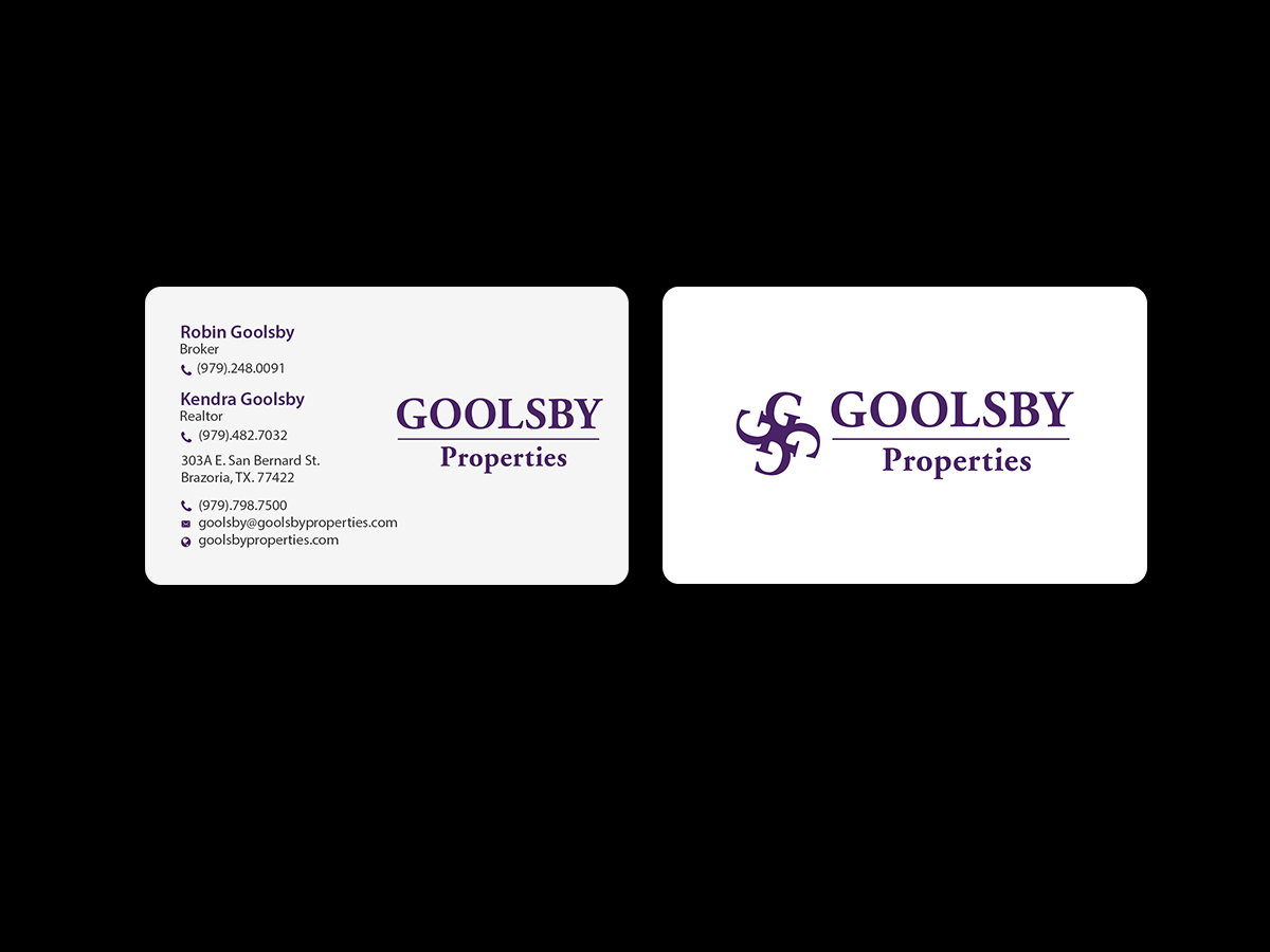 Business Card Design by Creations Box 2015 for Goolsby Properties | Design #12414253