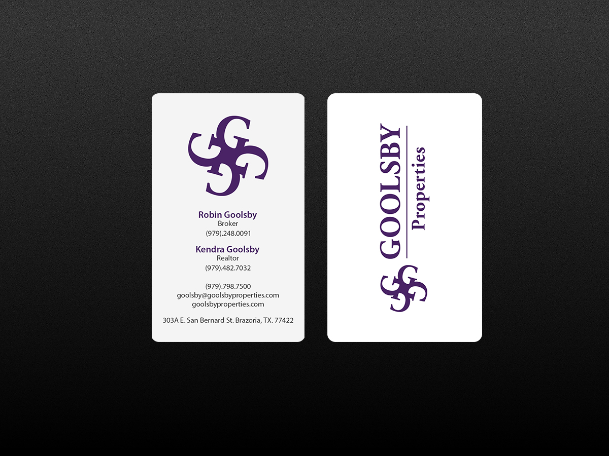 Business Card Design by Creations Box 2015 for Goolsby Properties | Design #12414254