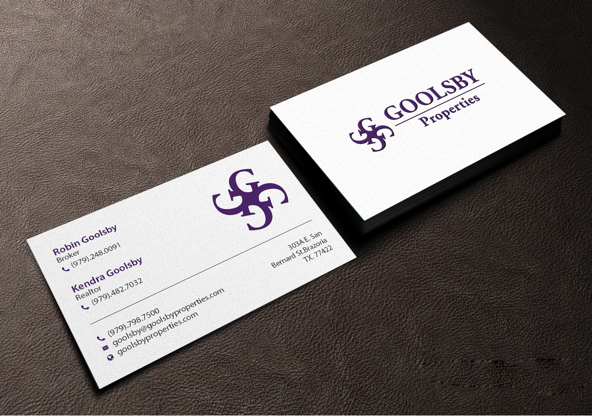 Business Card Design by Creations Box 2015 for Goolsby Properties | Design #12414258