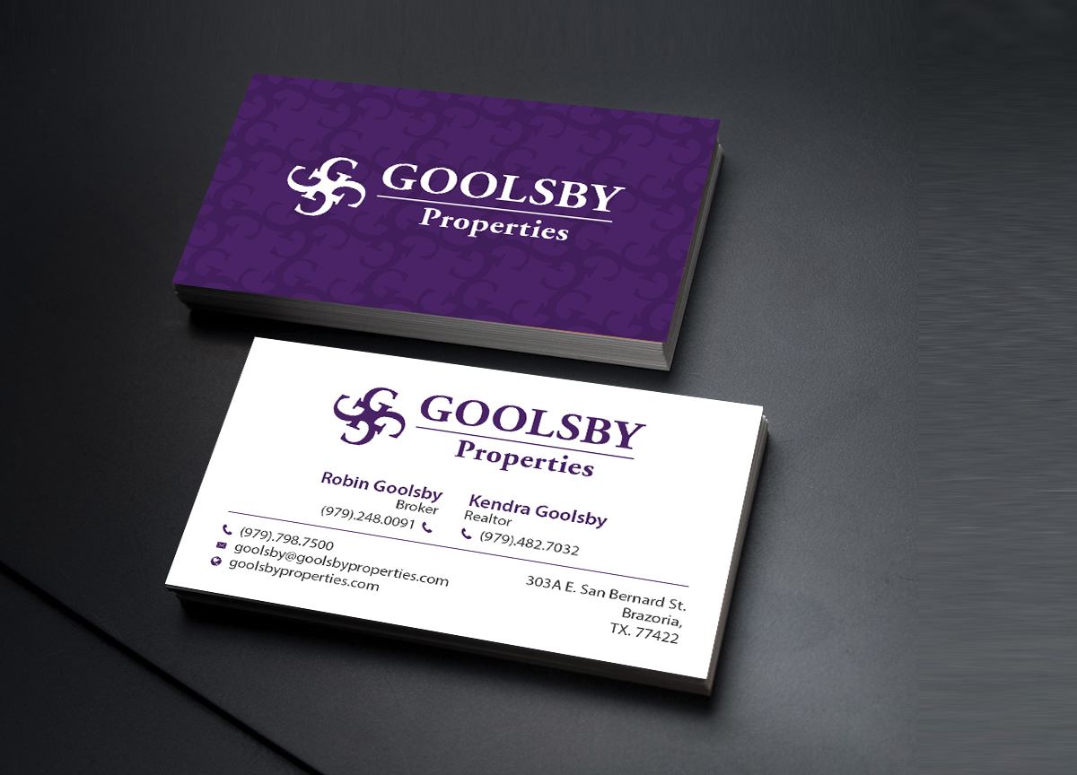 Business Card Design by Creations Box 2015 for Goolsby Properties | Design #12414263