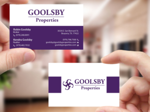Business Card Design by Creations Box 2015 for Goolsby Properties | Design: #12414266