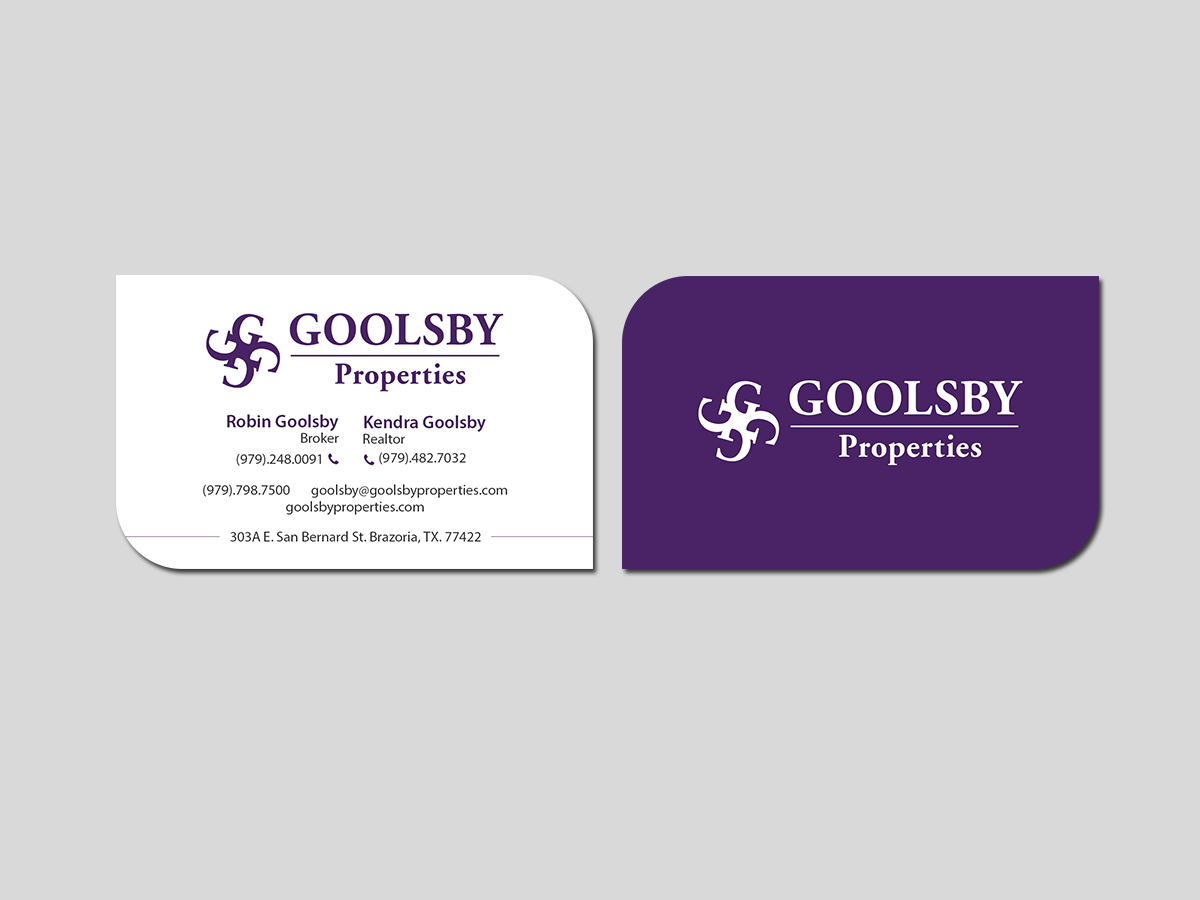 Business Card Design by Creations Box 2015 for Goolsby Properties | Design #12414268