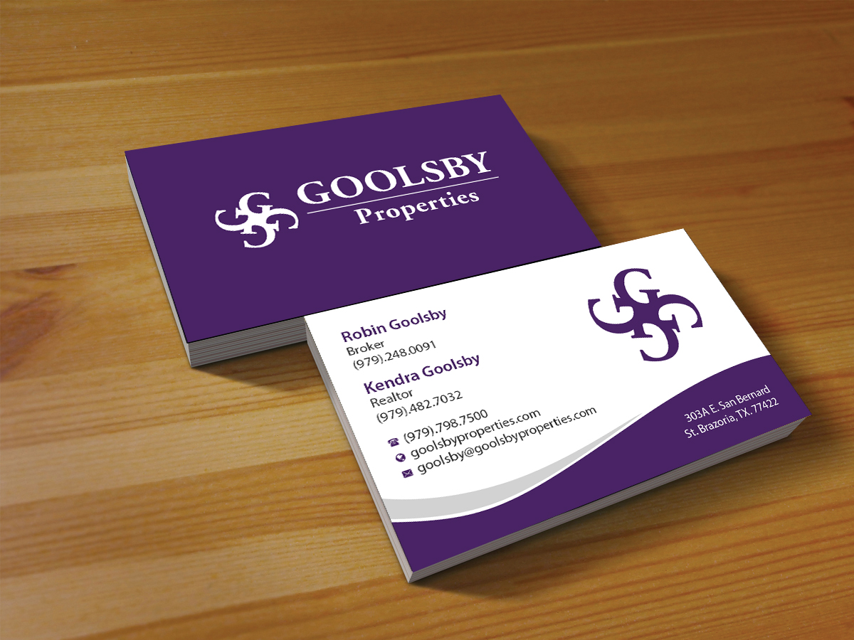 Business Card Design by Creations Box 2015 for Goolsby Properties | Design #12414269