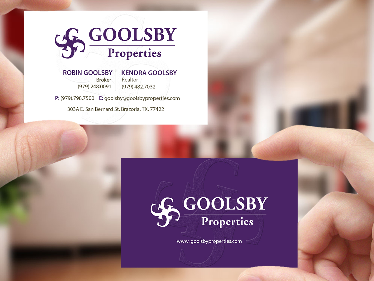 Business Card Design by Creations Box 2015 for Goolsby Properties | Design #12414276