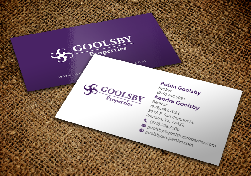 Business Card Design by chandrayaan.creative for Goolsby Properties | Design #12412146