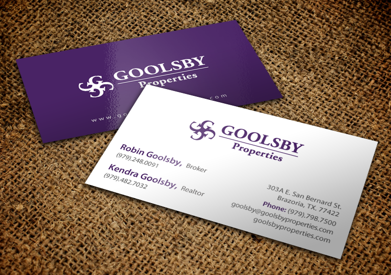 Business Card Design by chandrayaan.creative for Goolsby Properties | Design #12412172