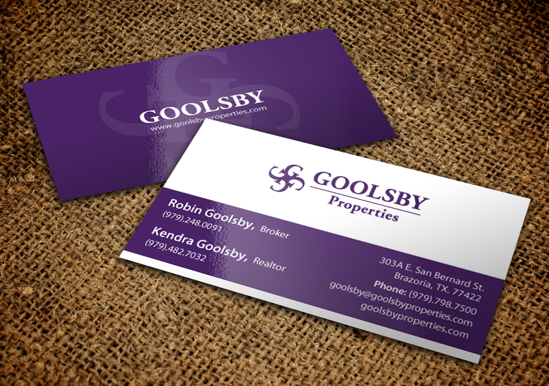 Business Card Design by chandrayaan.creative for Goolsby Properties | Design #12412173