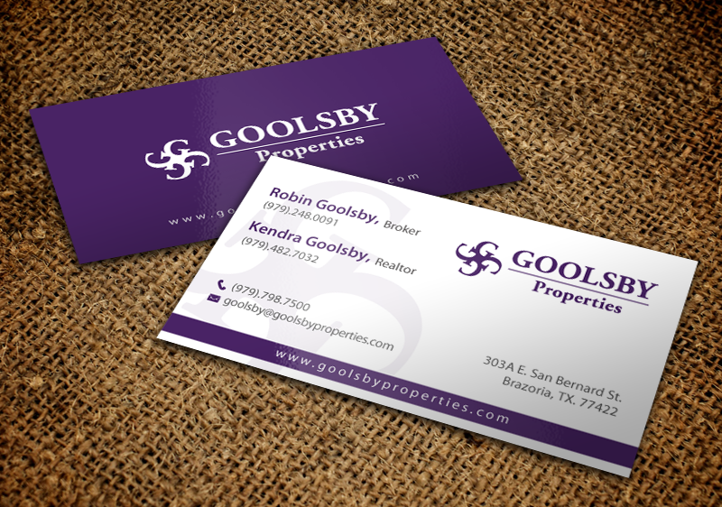 Business Card Design by chandrayaan.creative for Goolsby Properties | Design #12431205