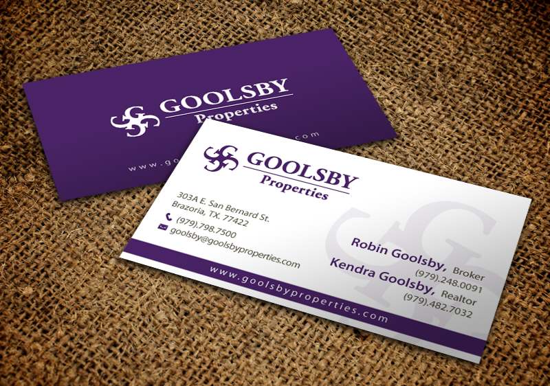 Business Card Design by chandrayaan.creative for Goolsby Properties | Design #12434046